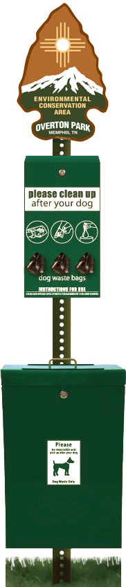 Custom dog waste station with 3 roll dispenser