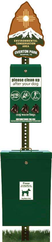 3-roll custom Dog Waste Station, no leak, no flies, no odor with Conservation Arrowhead Custom dog waste station with 3 roll dispenser