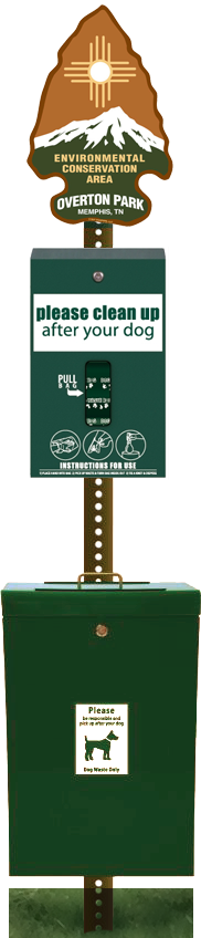 Custom dog waste station #3 with mitten bag dispenser