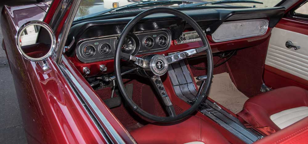 Image of a vintage sports car interior Image of a vintage sports car interior