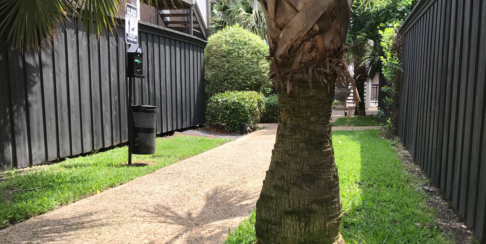 commercial property and dog waste station