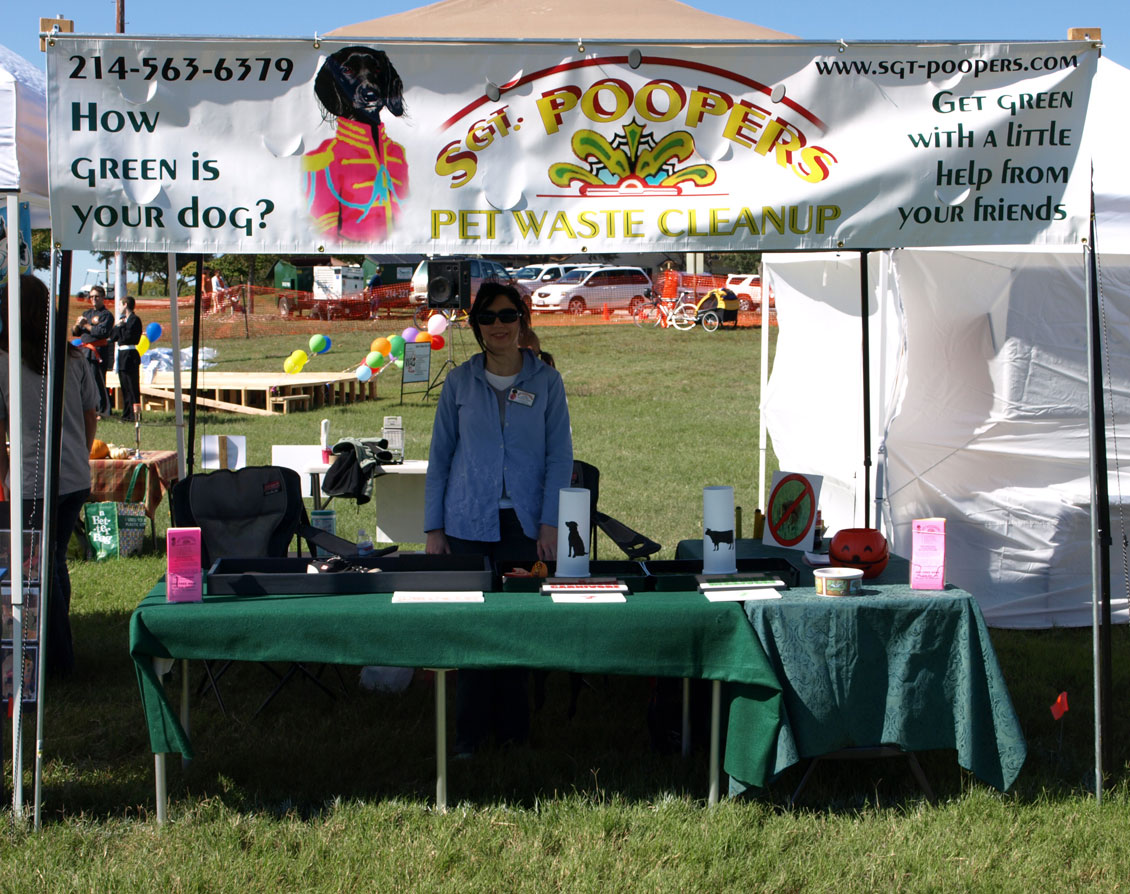 Sgt. Poopers booth at the Walk Wag Run event