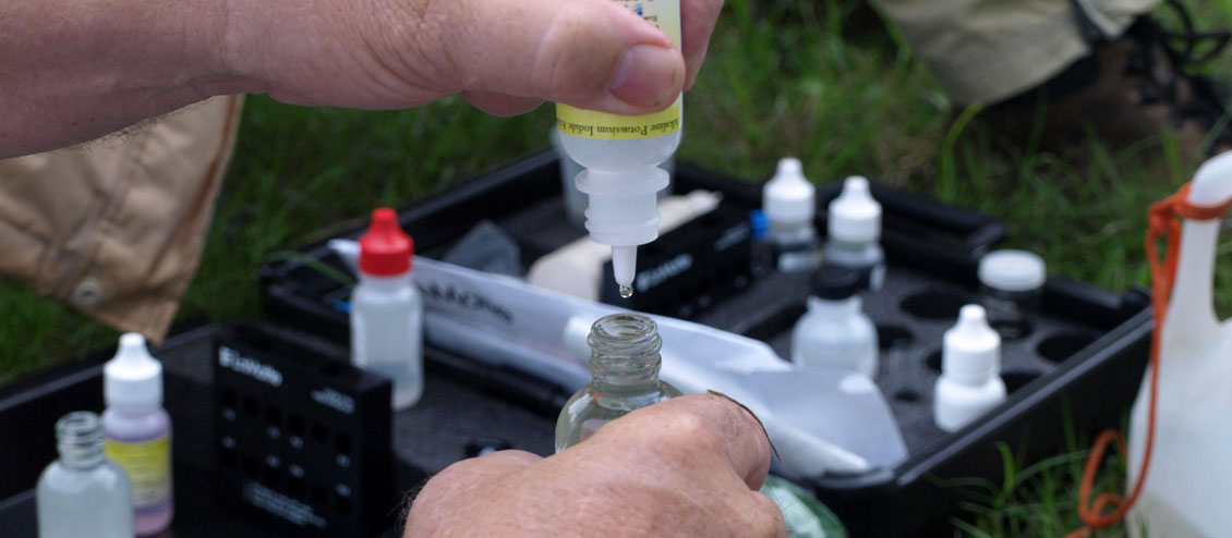 The water chemical analysis requires multiple steps.