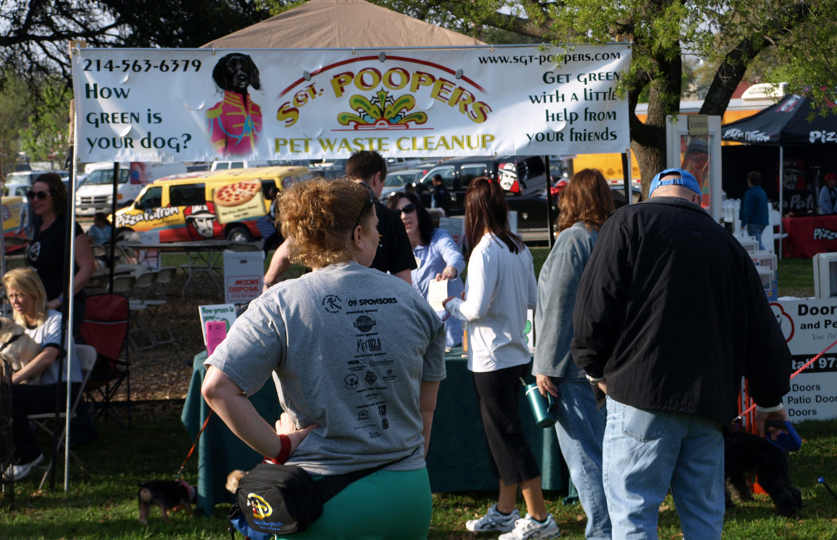 Sgt. Pooper booth at the Strut Your Mutt event