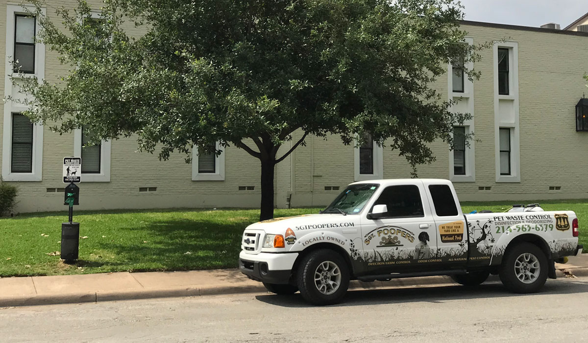 Sgt. Poopers provides commercial dog waste removal for apartments, condominiums, town houses, HOAs and business parks