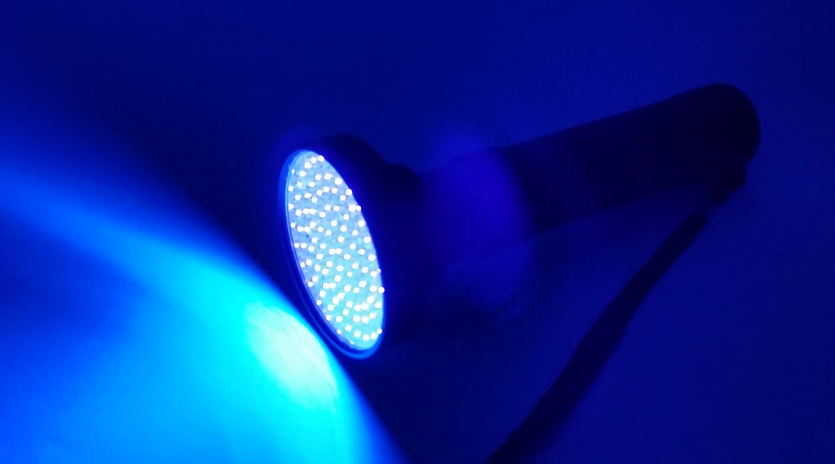 Ultraviolet light used for forensic waste removal