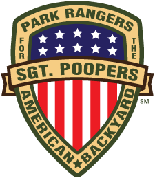 Sgt. Poopers® Park Rangers for the America Backyard emblem Sgt. Poopers® Park Rangers for the America Backyard emblem