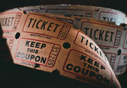 Image of paper film tickets