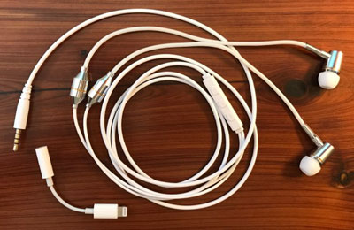 Image of air tube headphones