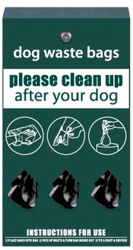 Vertical waste bag roll dispenser with three pull holes